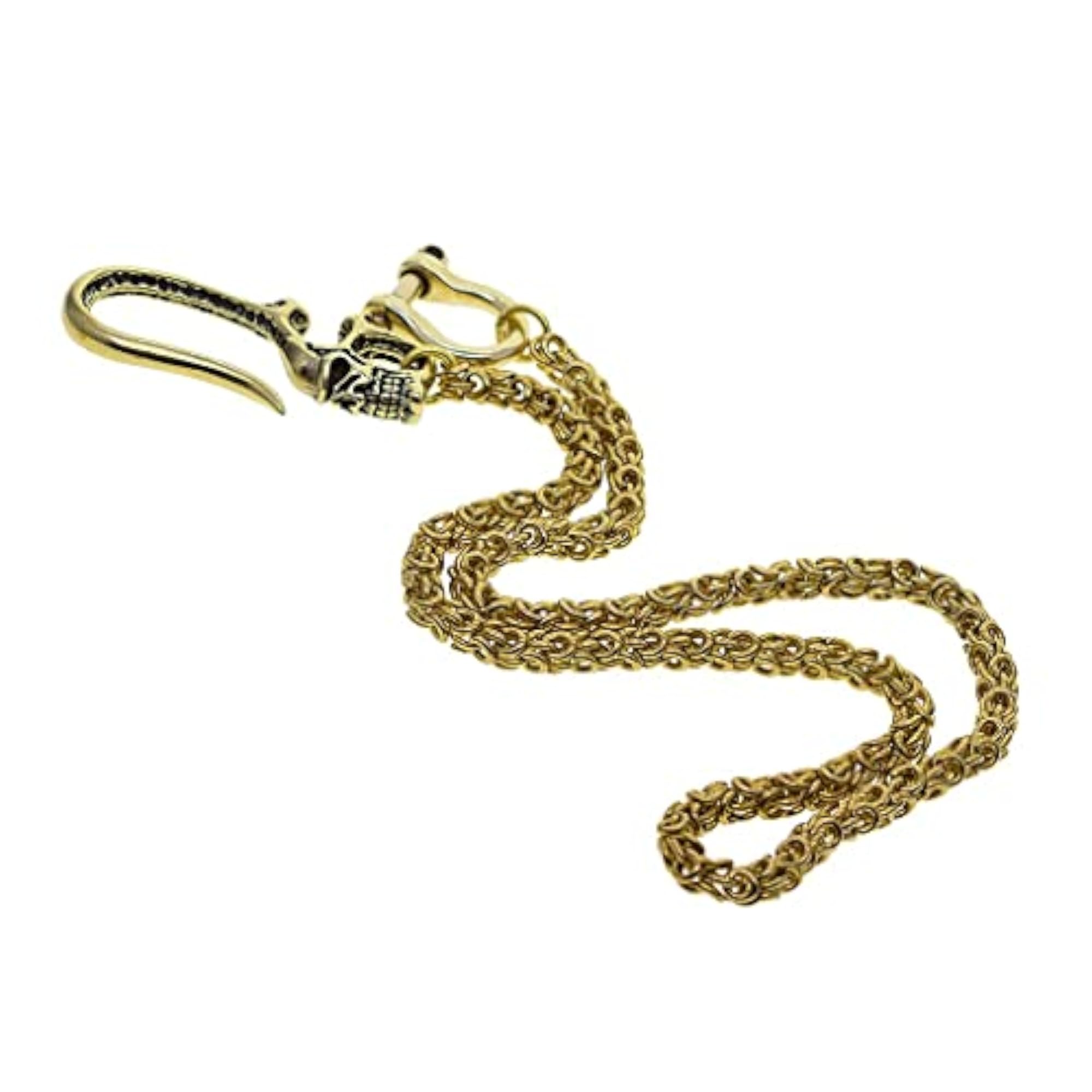 Men's Biker Chain Skull Hook Chain Necklace